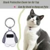 Cute Waterproof Holder Keychain for Air Tag Dog Collar Tracker,Protective Cover for Airtag Key Chain (Shark) view 4