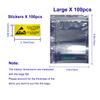 Antistatic Bags ESD Shielding Bag with Anti-Static Labels for Hard Drive SSD HDD Motherboard Video Card RAM Electronic Devices (100pc ziplock 4 * 6 in) view 2