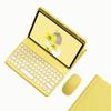GOOVEN Keyboard Cover with Mouse for iPad 10th Generation 2022 10.9 '', Cute Round Key iPad 10 Magnetic Detachable Bluetooth Keyboard with Pencil Holder (iPad 102022, Yellow) view 1