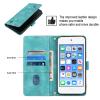 LEMAXELERS Case for iPod Touch 5, iPod Touch 7 Wallet Phone Case with [Credit Card Holder] Indentation Texture PU Flip Leather Phone Case for iPod Touch 5 / Touch 6 Green YBY view 4