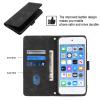 LEMAXELERS Case for iPod Touch 5, iPod Touch 7 Wallet Phone Case with [Credit Card Holder] Indentation Texture PU Flip Leather Phone Case for iPod Touch 5 / Touch 6 Black YBY view 4