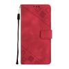 LEMAXELERS Case for iPod Touch 5, iPod Touch 7 Wallet Phone Case with [Credit Card Holder] Indentation Texture PU Flip Leather Phone Case for iPod Touch 5 / Touch 6 Red YBY view 2