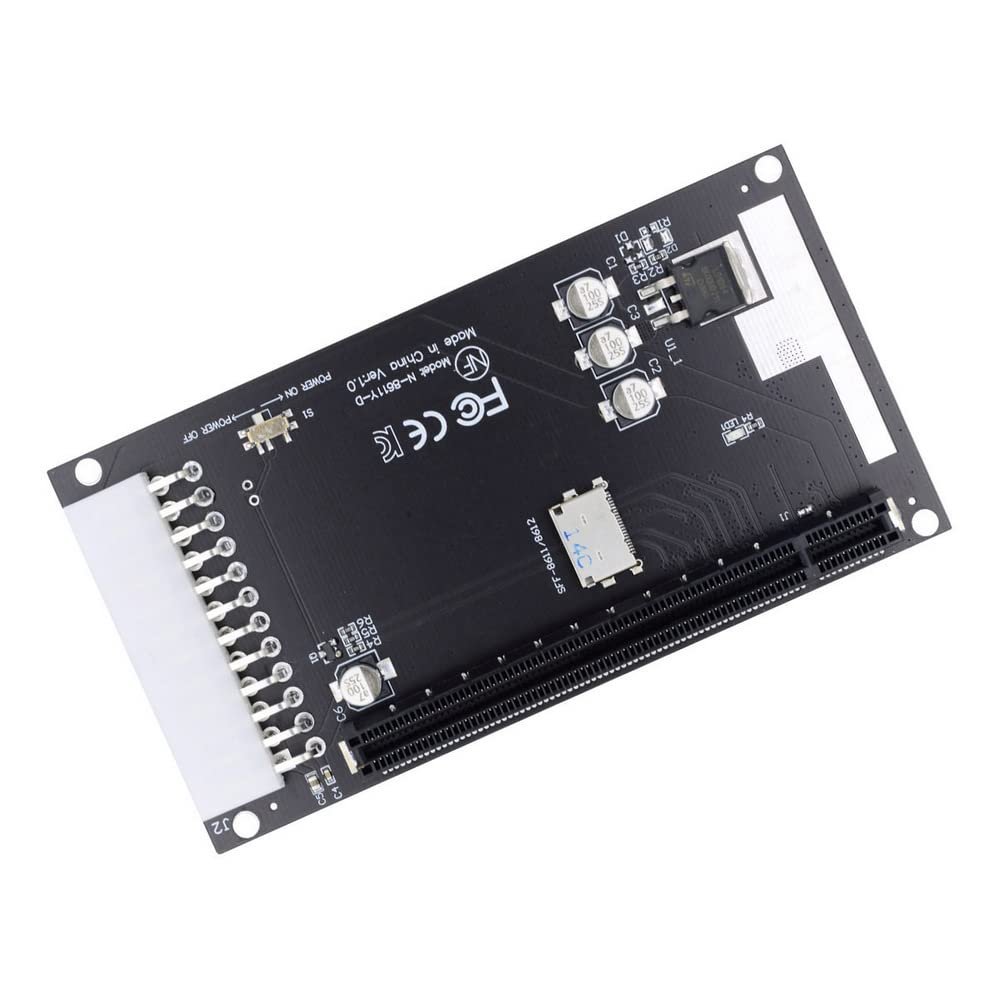 xiwai Oculink SFF-8612 SFF-8611 4X to PCIE PCI-Express 16x Adapter with ATX 24pin Power Port for Graphics Card Mainboard