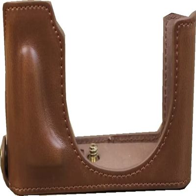 for Leica D-LUX TYP109 Case, BolinUS Handmade PU Leather Half Camera Case Bag Cover Bottom Opening Version for Leica D-LUX TYP109 with Hand Strap (Coffee)