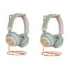 luzen 2Pcs Universal Metal Headphone Stand Desktop Vertical Headphone Display Stand Gaming Headset Rest Hanger Support Rack Holder Organizer for Most Headphone Size, Rose Gold view 2