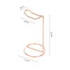 luzen 2Pcs Universal Metal Headphone Stand Desktop Vertical Headphone Display Stand Gaming Headset Rest Hanger Support Rack Holder Organizer for Most Headphone Size, Rose Gold view 3