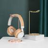 luzen 2Pcs Universal Metal Headphone Stand Desktop Vertical Headphone Display Stand Gaming Headset Rest Hanger Support Rack Holder Organizer for Most Headphone Size, Rose Gold view 4
