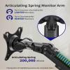 Ergounion Monitor Wall Mount for Flat or Curved Screens up to 38" Within 25 lbs, Full Motion Adjustable Monitor Arm Wall Mount with Cable Management, VESA 75x75/100x100mm, Black view 4