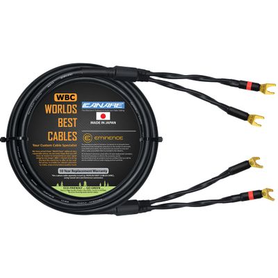 WORLDS BEST CABLES 5 Foot - Canare 4S11  Audiophile Grade - HiFi Star-Quad Single Speaker Cable for Center Channel with Eminence Gold Spade Connectors
