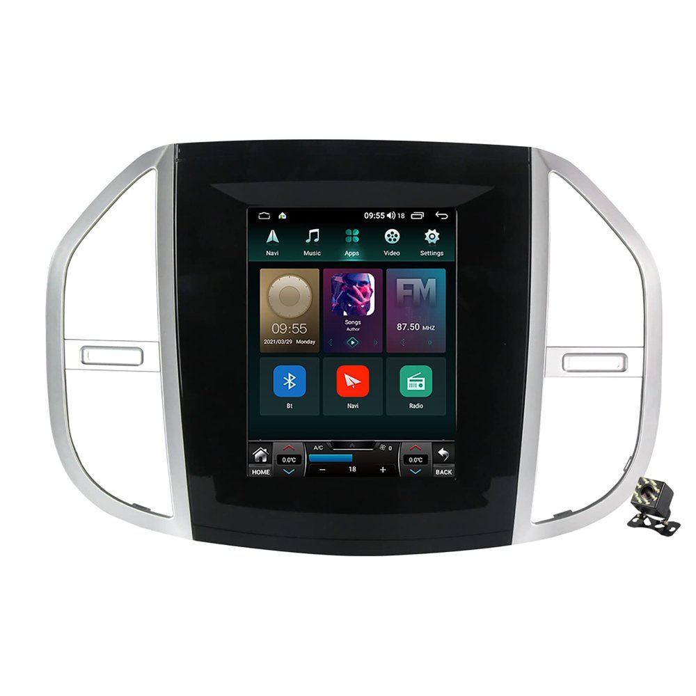 Car Stereo Radio Navigation GPS for Mercedes Benz W447 Vito 3 2014-2020 9.7" Vertical Screen Multimedia Player with BT FM 4G WiFi Steering Wheel Control+Backup Camera,Ts3/3+32g