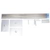 3x6m Metal Welcome Sign Stand,Wedding Backdrop Stand,Telescopic Balloon Pipe Kit Curtain Frame Advertising Shelf for Ceremony,Graduation Party,Anniversary Shower Background Decoration-Silver view 3