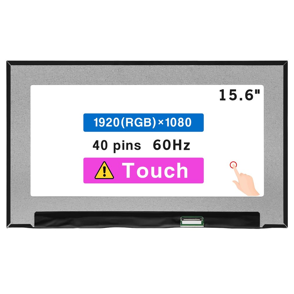 15.6" Screen Replacement for Dell Precision 15 3560 3561 P104F P104F001 LCD Display Panel 40 pin (FHD 1920x1080 Touch)