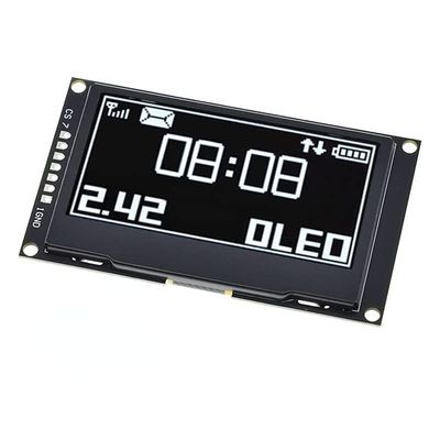 2.42 inch OLED LCD 7 pin module IIC4 line SPI1309 connector 128x64 SSD1309 (white)