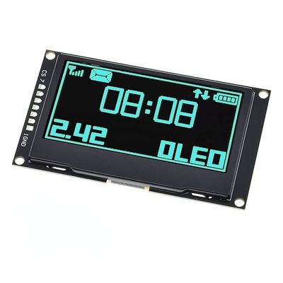 2.42 inch OLED LCD 7 pin module IIC4 line SPI1309 connector 128x64 SSD1309 (blue)