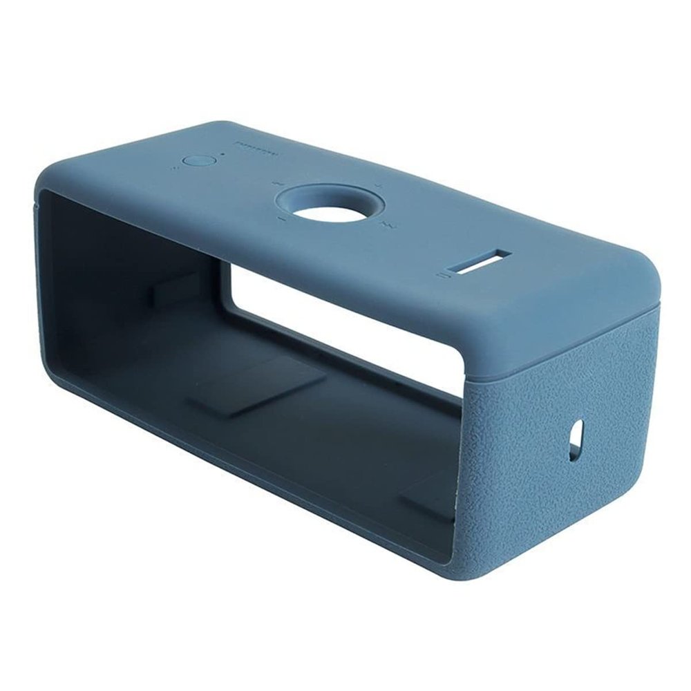 DAYJOY Soft Silicone Protective Bumper Frame Case Cover Compatible with Marshall EMBERTON Portable Bluetooth Speaker, Protective Skin Sleeve with Carabiner (Blue)