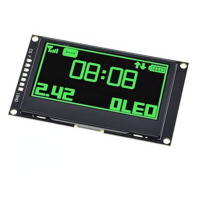 2.42 inch OLED LCD 7 pin module IIC4 line SPI1309 connector 128x64 SSD1309 (green)