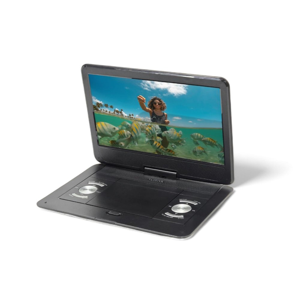 Proscan 13.3" Portable DVD Player Black with Remote control, DVD,DVDR/RW,CDR/RW, supports MP3, JPEG, for Car or Travelling - PDVD1332 (Renewed)