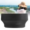 82mm Lens Hood, Universal 3 In1 Lens Hood with 3 Different Adjustable States, Collapsible Camera Lens Hood. (82mm) view 2
