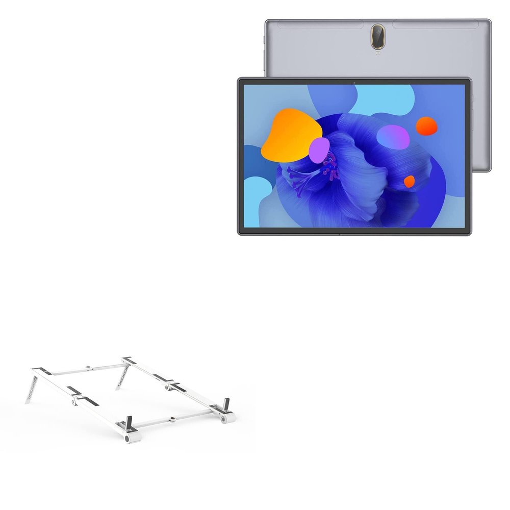 BoxWave Stand and Mount Compatible with MAGCH Tablet M210 (10 in) - Pocket Aluminum Stand 3-in-1, Portable Multi Angle Viewing Riser - Metallic Silver