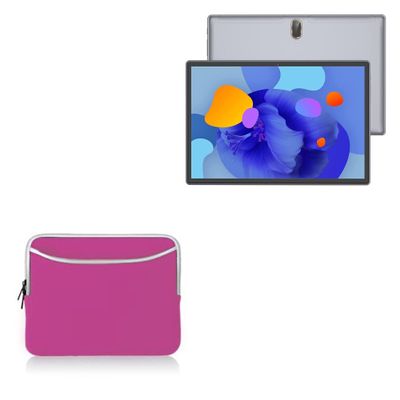 BoxWave Case Compatible with MAGCH Tablet M210 (10 in) - SoftSuit with Pocket, Soft Pouch Neoprene Cover Sleeve Zipper Pocket - Flamingo Pink
