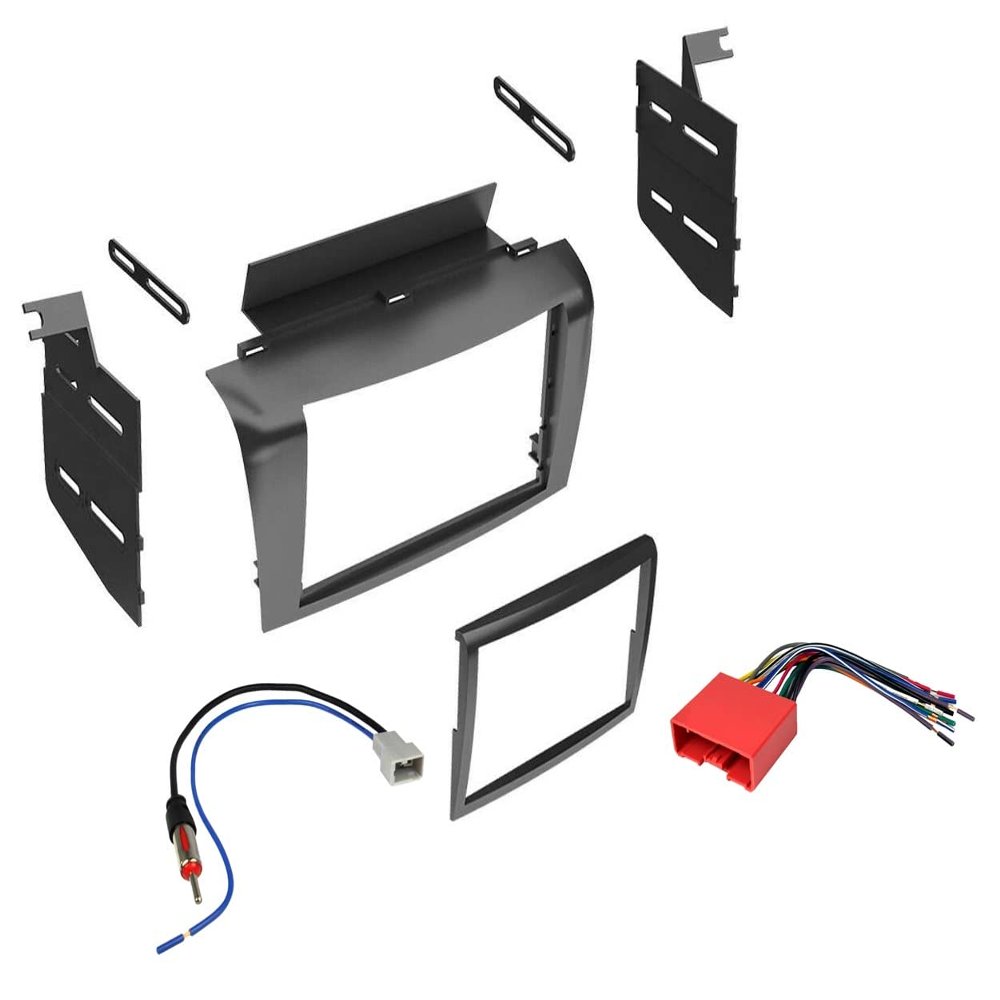 225FWY Car Stereo Mounting Dash Kit Installation Compatible with Mazda All Models Double DIN (Dash Kit + Harness + Antenna Adapter) 2004 to 2009