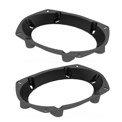225FWY Universal 6x9 to 5x7/6x8 Speaker Adapter Brackets for Select Ford/Mercury/Chrysler/Plymouth/Dodge Vehicles - Black Plastic