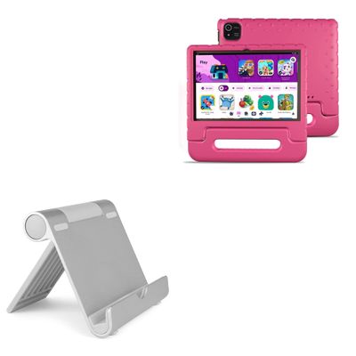 BoxWave Stand and Mount Compatible with NOBKLEN Kids Tablet JR-J10 (10 in) - VersaView Aluminum Stand, Portable, Multi Angle Viewing Sturdy