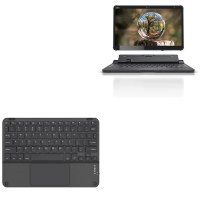 BoxWave Keyboard Compatible with Fujitsu Stylistic Q7311 - SlimKeys Bluetooth Keyboard with Trackpad, Portable Slim TouchPad - Jet Black