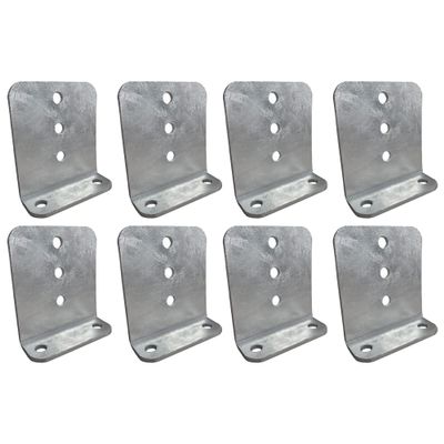 8 Pack 6" Galvanized L-Type Boat Trailer Bunk Bracket, Heavy Duty (8)