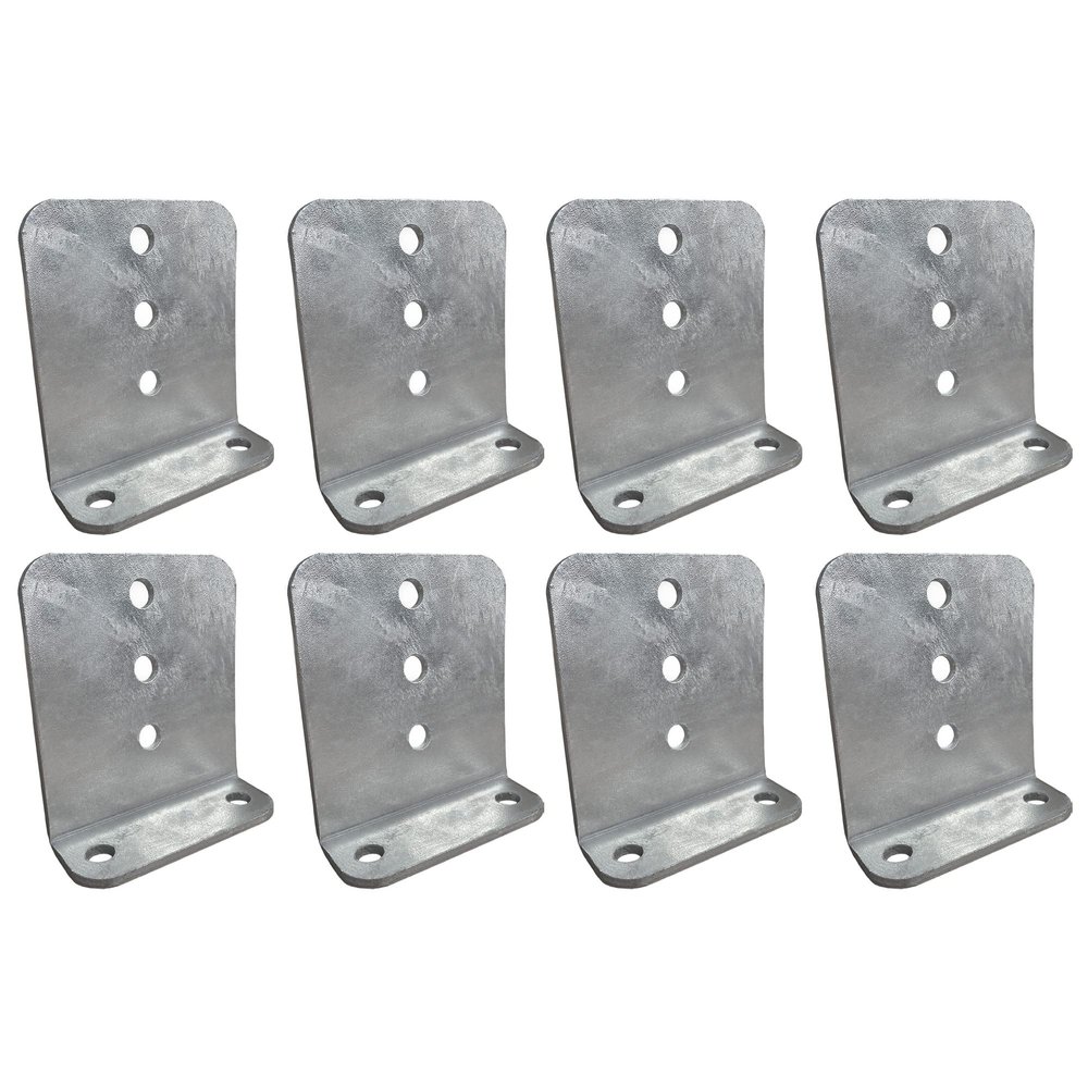8 Pack 6" Galvanized L-Type Boat Trailer Bunk Bracket, Heavy Duty (8)