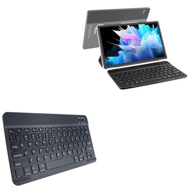 BoxWave Keyboard Compatible with SEBBE Android 11 Tablet S23 (10.36 in) - SlimKeys Bluetooth Keyboard, Portable Thin with Chiclet-Style Keys - Jet Black