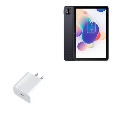 BoxWave Charger Compatible with TCL TAB 10s 9081X1-2CAZUS11 (10.1 in) - PD GAN miniCube (30W), 30W Tiny PD GAN Type-C Wall Charger - Winter White