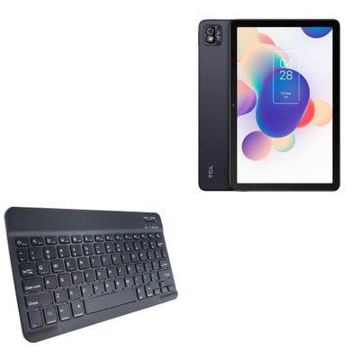 BoxWave Keyboard Compatible with TCL TAB 10s 9081X1-2CAZUS11 (10.1 in) - SlimKeys Bluetooth Keyboard, Portable Thin with Chiclet-Style Keys - Jet Black