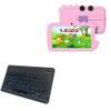 BoxWave Keyboard Compatible with ATOZEE Toddler Tablet AT70K (7 in) - SlimKeys Bluetooth Keyboard - with Backlight, Portable Slim LED 7 Colors - Jet Black view 1