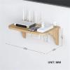 Floating Projector Shelf Rack Wood WiFi Router Shelf Wall Mount Holder TV Stand Wireless Router Storage Box Modem Cable Box Cover (Size : 29cm) view 2