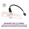 chenyang USB 2.0 Front Panel Header 9/10Pin Male to USB C Female Chassis Back Panel Port Extension Cable 17cm with 12cm PCI-E Slot Bracket view 2