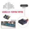 chenyang USB 2.0 Front Panel Header 9/10Pin Male to USB C Female Chassis Back Panel Port Extension Cable 17cm with 12cm PCI-E Slot Bracket view 4