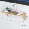 Fodalob Floating Projector Shelf Rack Wood WiFi Router Shelf Wall Mount Holder TV Stand Wireless Router Storage Box Modem Cable Box Cover (Size : 39cm) view 2