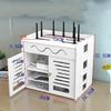 Scpantkend Wireless Router Storage Box Router Fences Floating TV Stand, WiFi Router Storage Box, Wall Hanging Router Decorative Box, Cable Organizer Power Charger Storage Organizer Hide Box view 2
