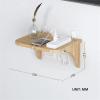 Floating Projector Shelf Rack Wood WiFi Router Shelf Wall Mount Holder TV Stand Wireless Router Storage Box Modem Cable Box Cover (Size : 23cm) view 2