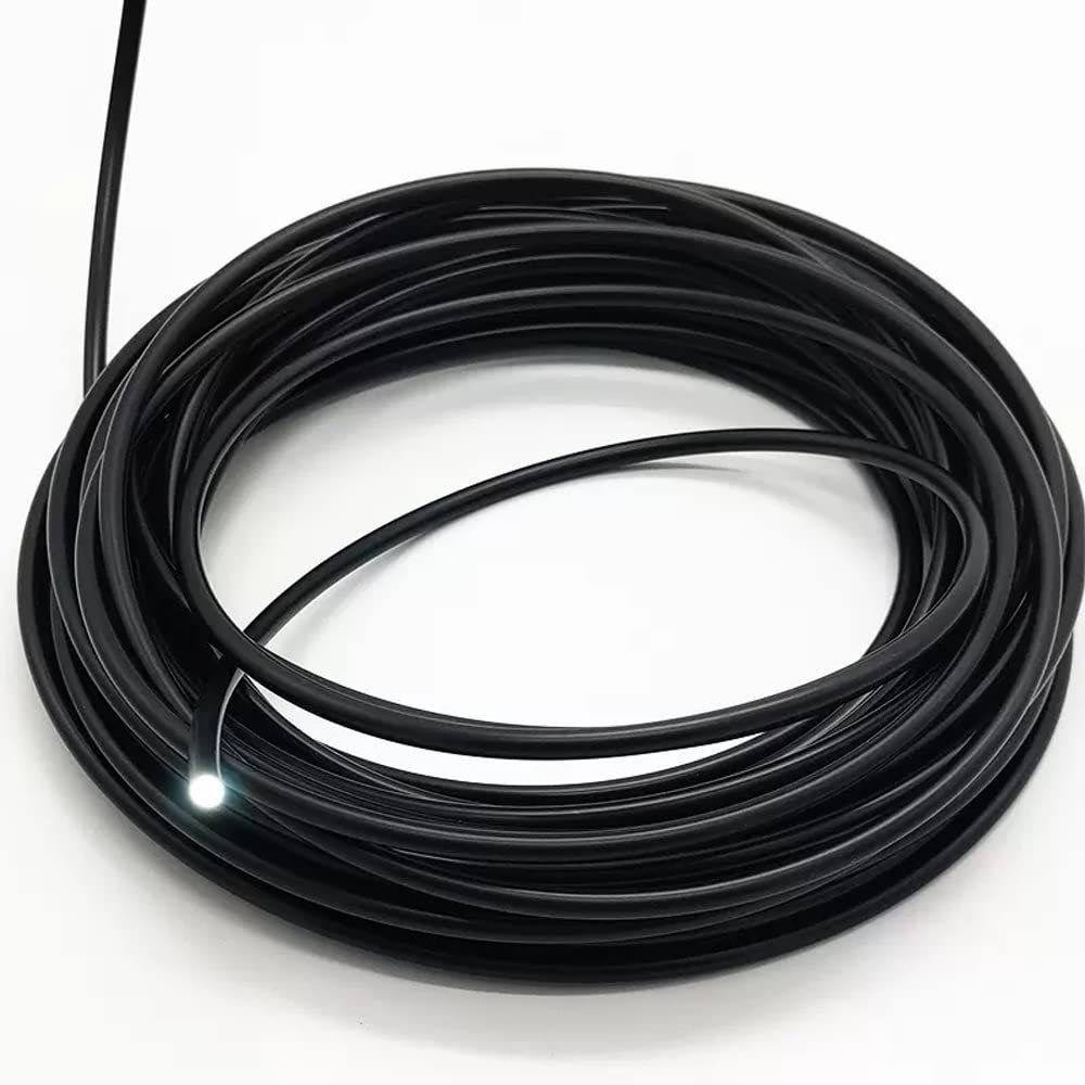 Evesoar Super Bright Soft Solid Black Sheathed Optical Fiber End Glow Cable Swimming Pool Lighting Underground Lamp Underwater Lamp Plastic Optical Fiber (Core diameter0.16in/length328ft)