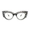 COTIA Reading Glasses for Women Blue Light Blocking Cat eye Computer Rhinestone Fashion Reader Eyeglasses (black, 4, multiplier_x) view 2