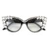COTIA Reading Glasses for Women Blue Light Blocking Cat eye Computer Rhinestone Fashion Reader Eyeglasses (white, 3.25, multiplier_x) view 1
