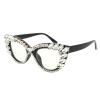 COTIA Reading Glasses for Women Blue Light Blocking Cat eye Computer Rhinestone Fashion Reader Eyeglasses (white, 3.25, multiplier_x) view 3