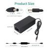 12V 5A Power Supply Adapter 100-240V AC to DC Converter with 5.5X 2.5/2.1mm Plug 12 Volt 5 Amp 4A 3A 2A 1A Switching Power Supply AC/DC Adapter for 12V 5050 3528 LED Strip Module Light view 3