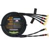 WORLDS BEST CABLES 15 Foot - Canare 4S11  Audiophile Grade - HiFi Star-Quad Bi-Wire Single Speaker Cable for Center Channel with Eminence Gold Spade Connectors view 1