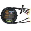 WORLDS BEST CABLES 4 Foot - Canare 4S11  Audiophile Grade - HiFi Star-Quad Bi-Wire Single Speaker Cable for Center Channel with Eminence Gold Spade Connectors view 1