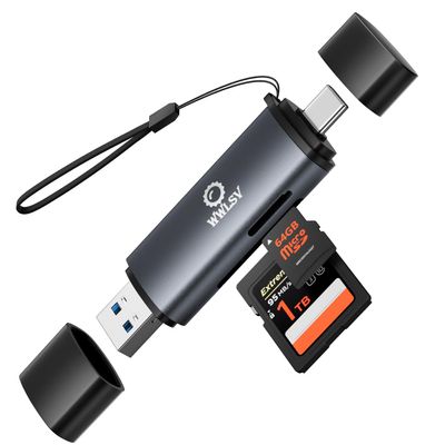 SD Card Reader USB C, 2 in 1 Micro SD Card Reader, USB 3.0 Card Reader with OTG Function, High Speed Memory Card Reader for SD, SDXC, SDHC, Micro SD, Micro SDHC, Micro SDXC, MMC Micro, and RS-MMC