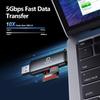 SD Card Reader USB C, 2 in 1 Micro SD Card Reader, USB 3.0 Card Reader with OTG Function, High Speed Memory Card Reader for SD, SDXC, SDHC, Micro SD, Micro SDHC, Micro SDXC, MMC Micro, and RS-MMC view 2
