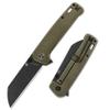 QSP Penguin Plus Folding Pocket Knife, 3.38" CPM20CV Black Stonewash Blade EDC Knife, Bronze Titanium Stonewash Handle, Frame Lock, Ceramic Ball Bearings, Reversible Wire Deep Carry Clip view 1
